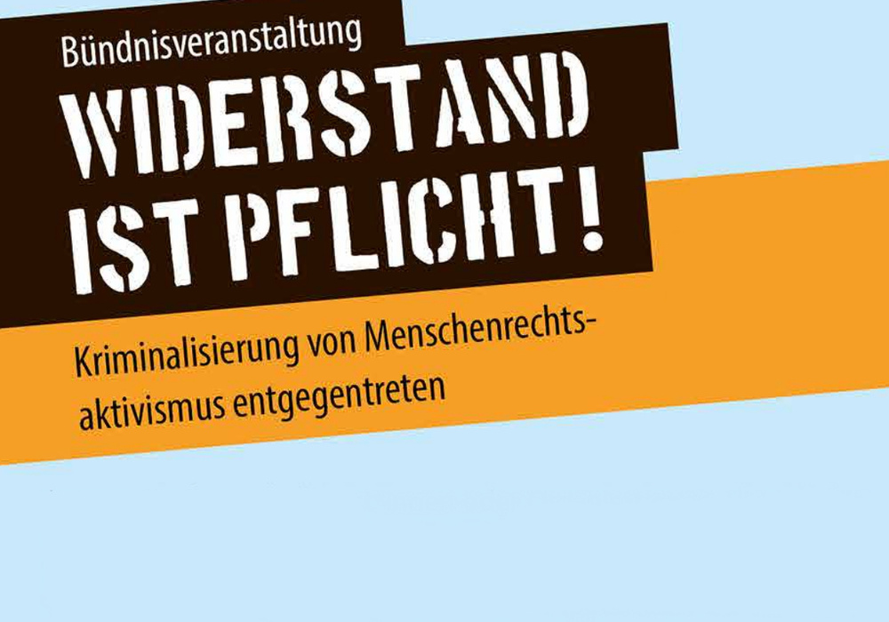 Beitragsbild: Widerstand ist Pflicht! Bündnisveranstaltung