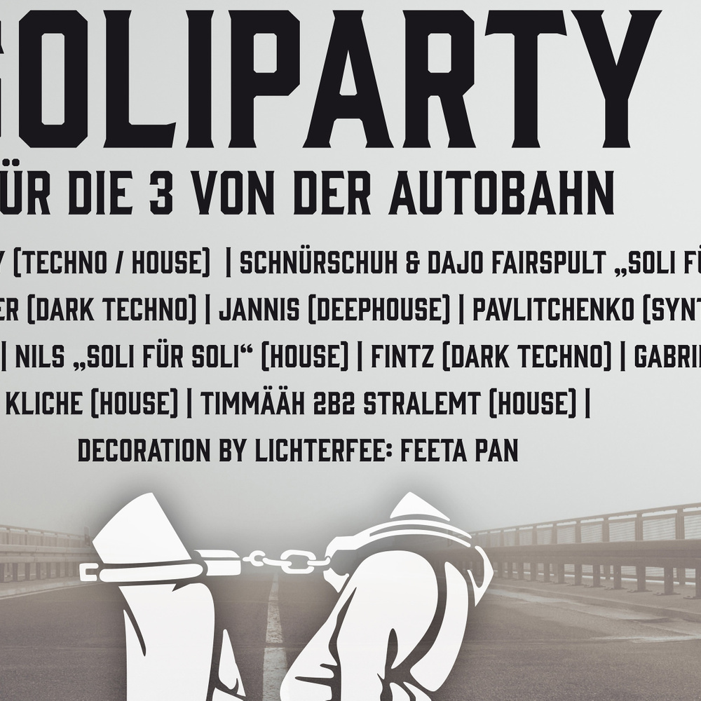 Beitragsbild: Soliparty Drei von der Autobahn