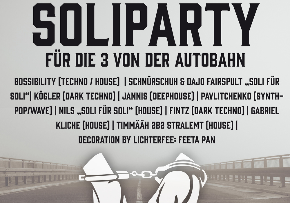 Beitragsbild: Soliparty Drei von der Autobahn