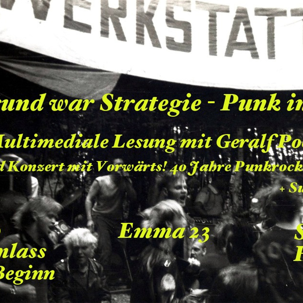 Beitragsbild: Untergrund war Strategie Punk in der DDR Vortrag und Konzert