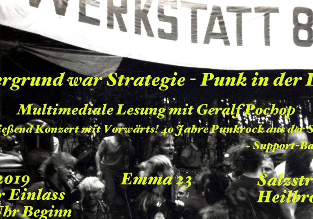 Beitragsbild: Untergrund war Strategie Punk in der DDR Vortrag und Konzert