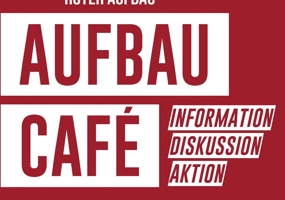 Beitragsbild: Aufbau-Cafe Solidarität ist eine Waffe