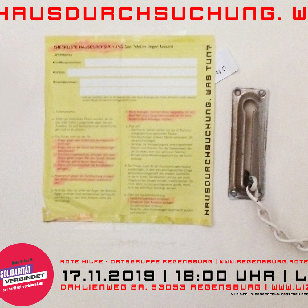 Beitragsbild: Hausdurchsuchung Was tun?