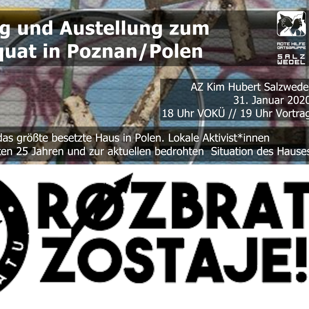 Beitragsbild: Infovortrag und Ausstellung zum Rozbrat Squat in Poznan/Polen