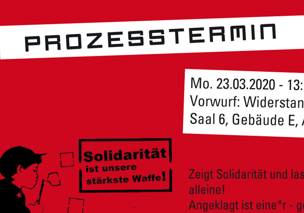 Beitragsbild: Solidarität ist eine Waffe! Frankfurter Prozesse gegen Antifaschisten